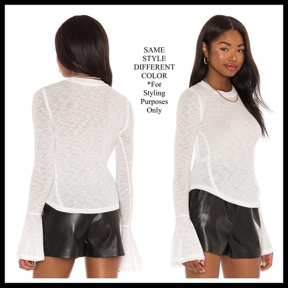 FREE PEOPLE BOHO TOP PASTEL LILAC PULLOVER KNIT COTTON TEE A2C - Picture 6 of 16